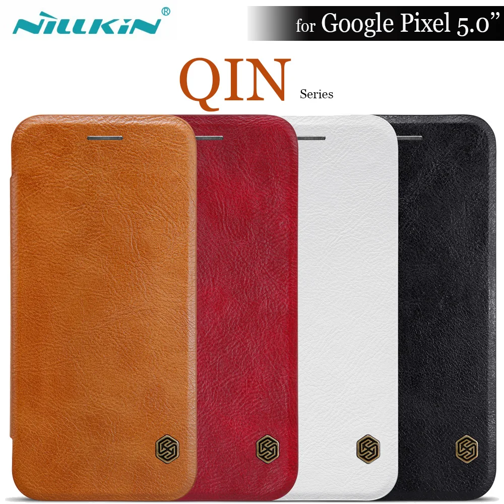 Google Pixel случае Nilkin натуральная Искусственная кожа Smart Cover Nillkin Qin Флип кожаный чехол для Google Pixel автоматическое выключение 5.0 дюймов