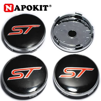 

4pcs 60MM ST Logo Car Wheel Center Caps Emblem for Ford ST Fusion Everest Escape Explorer Edge Mondeo Focus Ecosport Fiesta Kuga