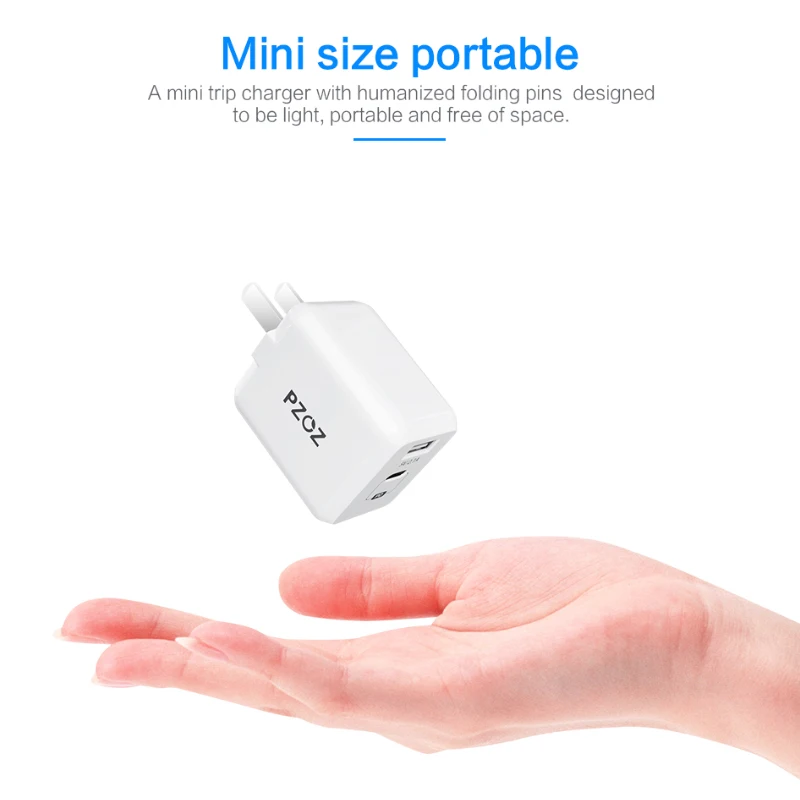 PZOZ PD USB 29W Fast Charger adapter For Apple iphone X 8 Plus Type c usb-c Lightning Charge cable Fast charging Dual usb c 3.1