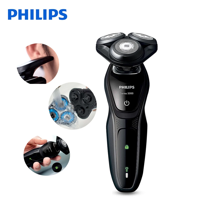 

Philips Electric Shaver S5079 Rotary Rechargeable Body Wash Electric Razor With Comfortable Shaving System For Men's