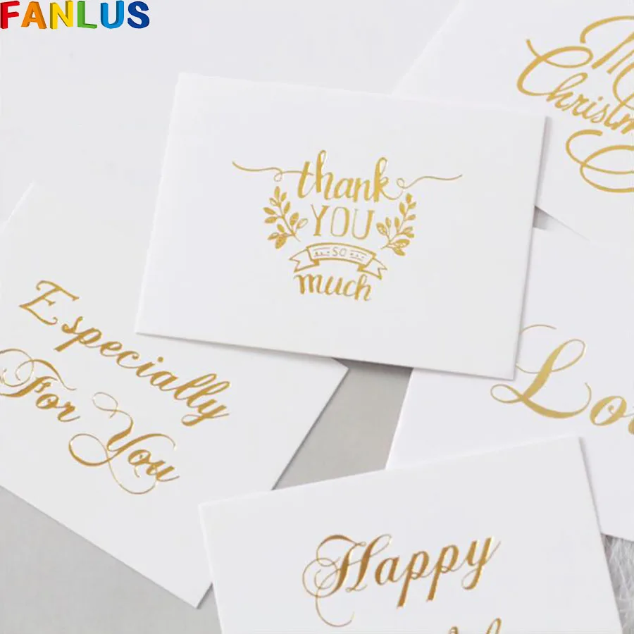 

10pcs/lot Paperboard Happy Birthday Card Wedding Invitations Greeting Cards Father's Day Gift Children's Day Decor Table Cards