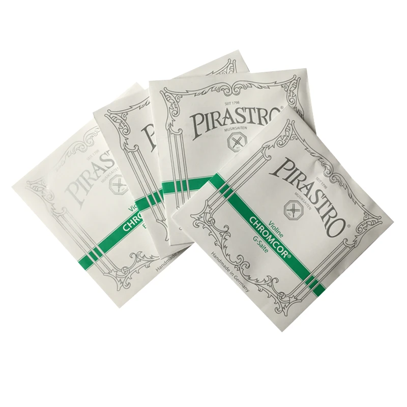 

4/4 Pirastro Chromcor Violin Strings (319020) Steel Core Medium Gauge with Black-Ball End Violino string made in Germany