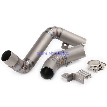 

KTM Duke 125 Duke 200 Duke 390 Exhaust Muffler Middle Pipe Connect Mid Link Pipe Titanium Alloy for 51mm Muffler (2011-2016)