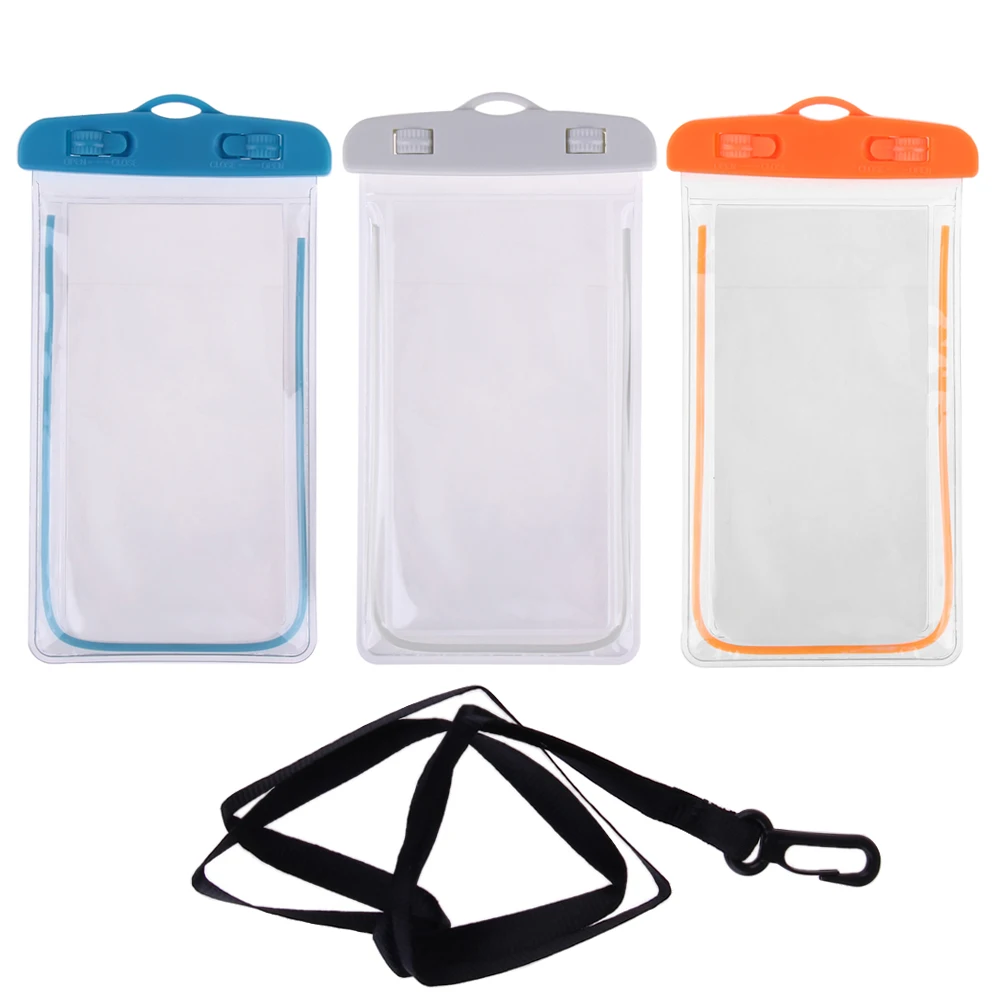 Sealing Waterproof Phone Bags Beach Dry Swimming Bag Case Cover Camping Skiing Holder For Cell Phone 3.5-6Inch