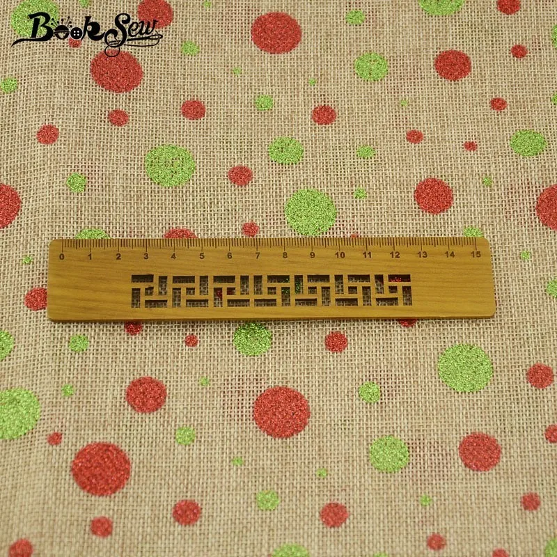 Booksew Christmas Imitation Linen Fabric Textile Patchwork Sewing Dots Quilting Meter 50X150cm Por Metro Tissue Tecido Curtain