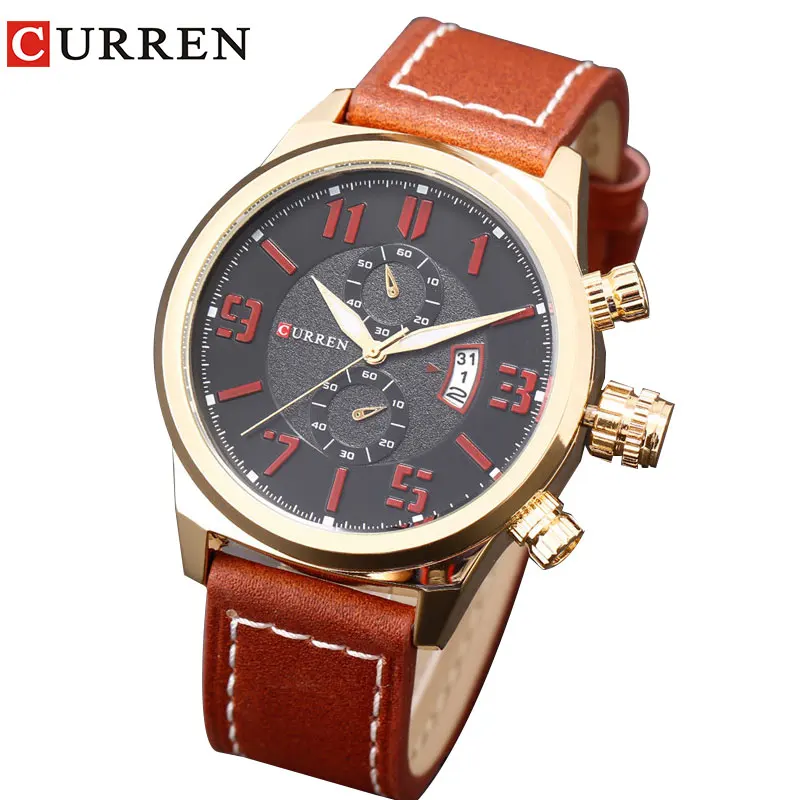 

CURREN Luxury Fashion Casual Men Watches Calendar Sports Watch Quartz Male Wristwatches