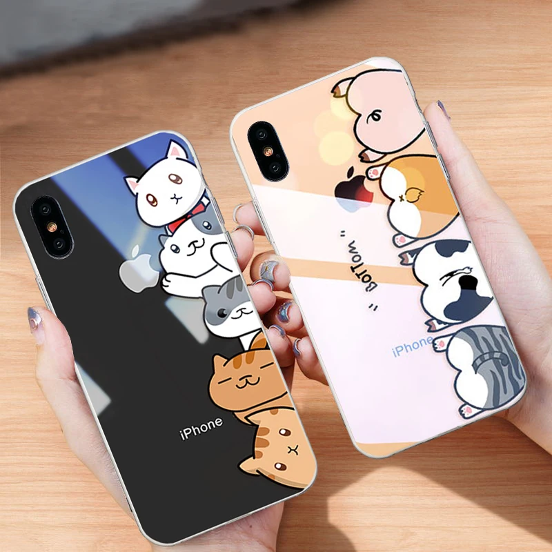 Для huawei P Smart 2019 2018 чехол Чехол для psmart с рисунком собачки и котика любящее сердце