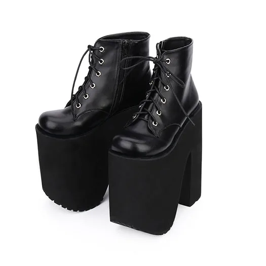 12 44 Shoes Exotic Dancer Booties Gothic Platform Boots Punk