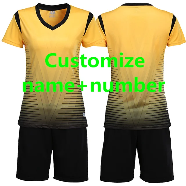 Женская футболка с коротким рукавом для футбола, набор для девушек, Футбольная форма для девушек, спортивная одежда для йоги, спортзала, тенниса, футболки+ шорты - Цвет: Custom Name Number