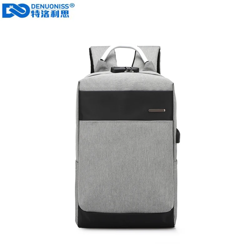 

2019 New Business Computer Bag 15 Inch Flat Bag Anti-theft Men Backpack Canvas Bag Large Capacity 25L Male Laptop Backpack