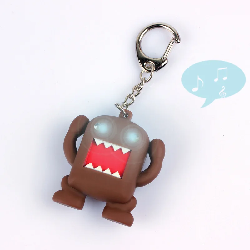Domo Kun sound light emitting font b LED b font font b flashlight b font key