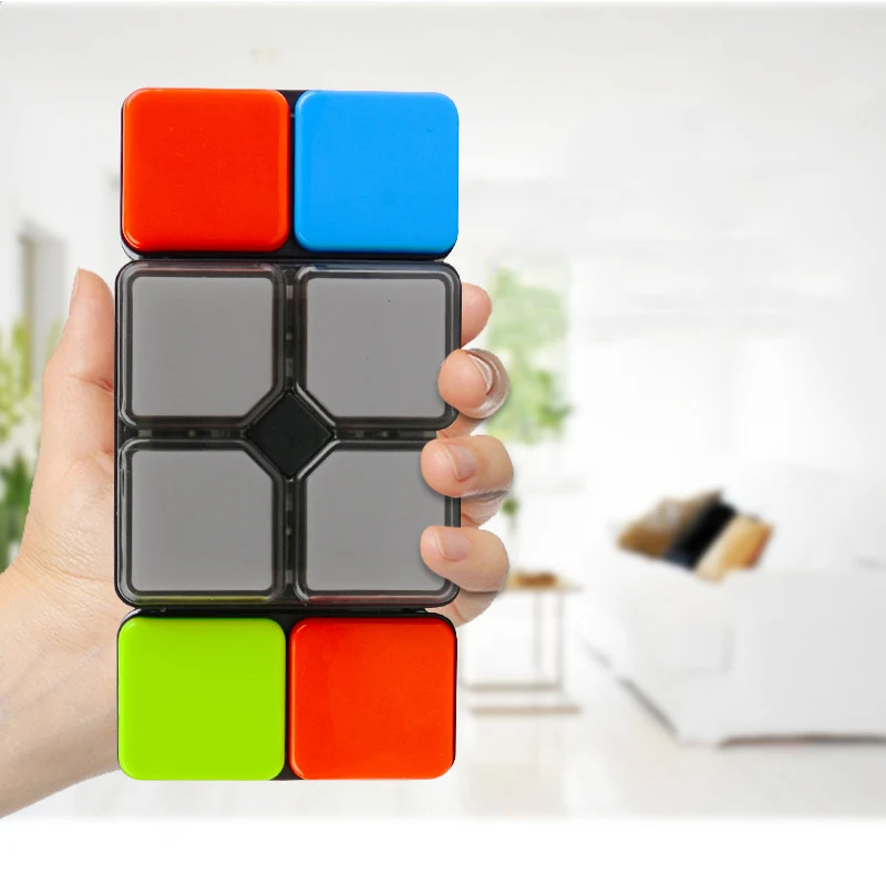 

1 Pcs Magic Cubes Puzzle Toy Flip Slide 4 Game Modes Education Music with Light S7JN