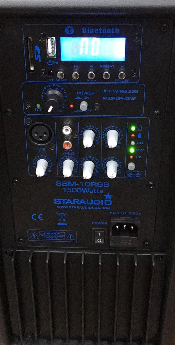 SBM-10RGB BT SD USB MP3 spaeker  with rgb led light With microphone 