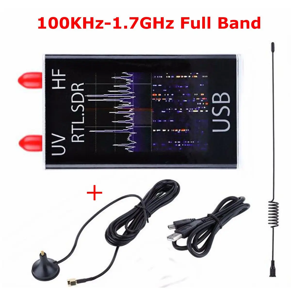 

Mini Full Band UV HF RTL-SDR USB Digital Mobile TV Tuner Receiver 100KHz-1.7GHz / R820T+8232 Ham Radio with Antenna for Phone PC