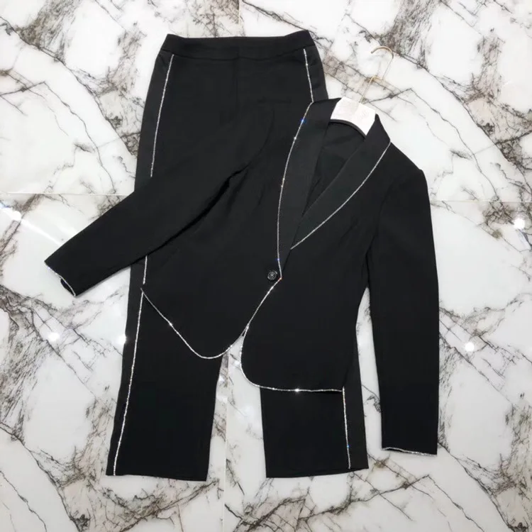 

Women 2018 fashion coat+pants suit ar180805