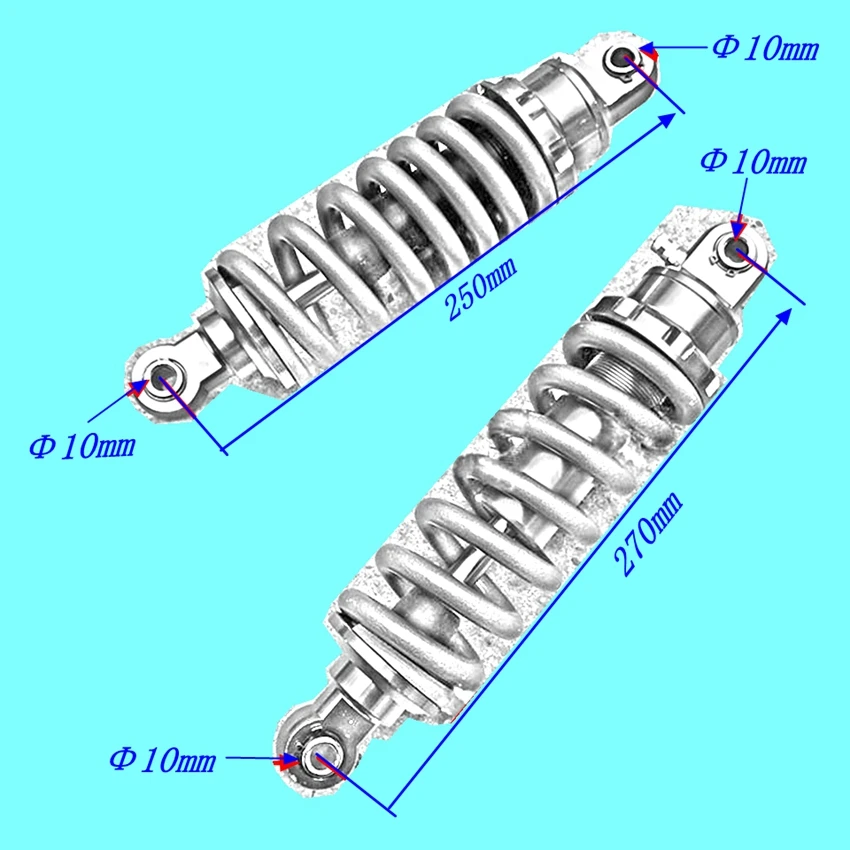 MSX125 амортизатор колеса заднего сиденья 250 мм 270 мм Мотоцикл Скутер Отрегулируйте Демпфирование амортизатор стойки для Honda M3 сзади