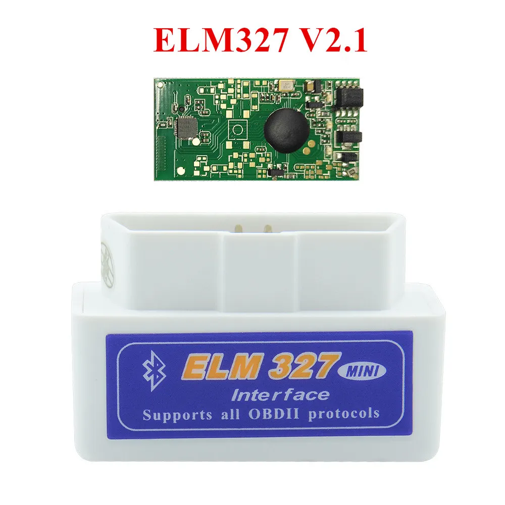 25K80 Мини elm327 Bluetooth OBD2 V1.5 Elm 327 V 1,5 OBD 2 Автомобильный диагностический инструмент сканер Elm-327 OBDII адаптер автоматический диагностический инструмент - Цвет: elm327 V2.1 White