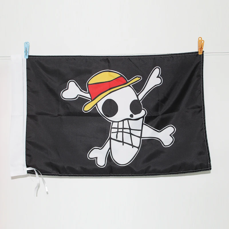 

custom 100% polyester ONE PIECE wry funny Luffy flag house decoration skull banner size 96x144cm