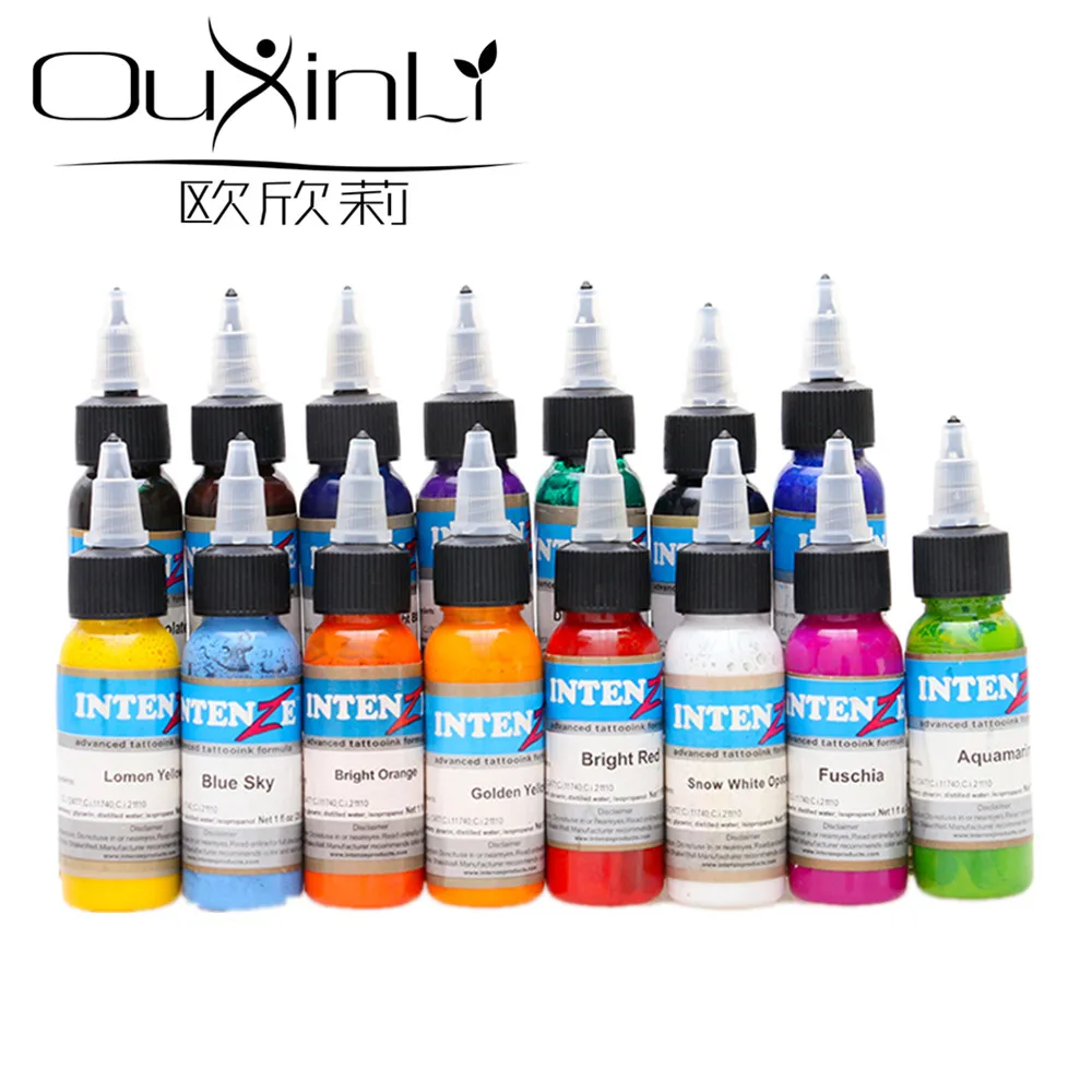 Tattoo Inks 14 Colors 30ml/bottle Tatto Pigment Inks Set For Body Tattoo Art Kit Eyebrows body makeup Tattoo Inks 14 Colors 30ml/bottle Tatto Pigment Inks Set For Body Tattoo Art Kit Eyebrows body makeup