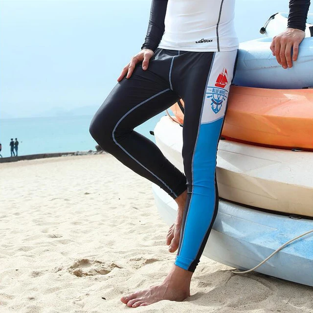 SABOLAY Men Swimming Long Pants Diving Surfing Tights Sports Leggings
