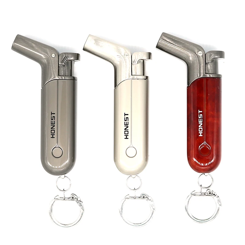 Honest Double Flame Butane Jet 1300 Torch Lighter Keychain (Assorted