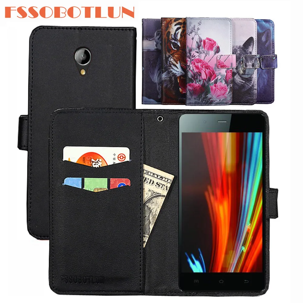 

FSSOBOTLUN 9 Colors For 4Good S450m 4G Case PU Leather Retro Flip Cover Shell Magnetic Fashion Wallet Cases Kickstand Strap