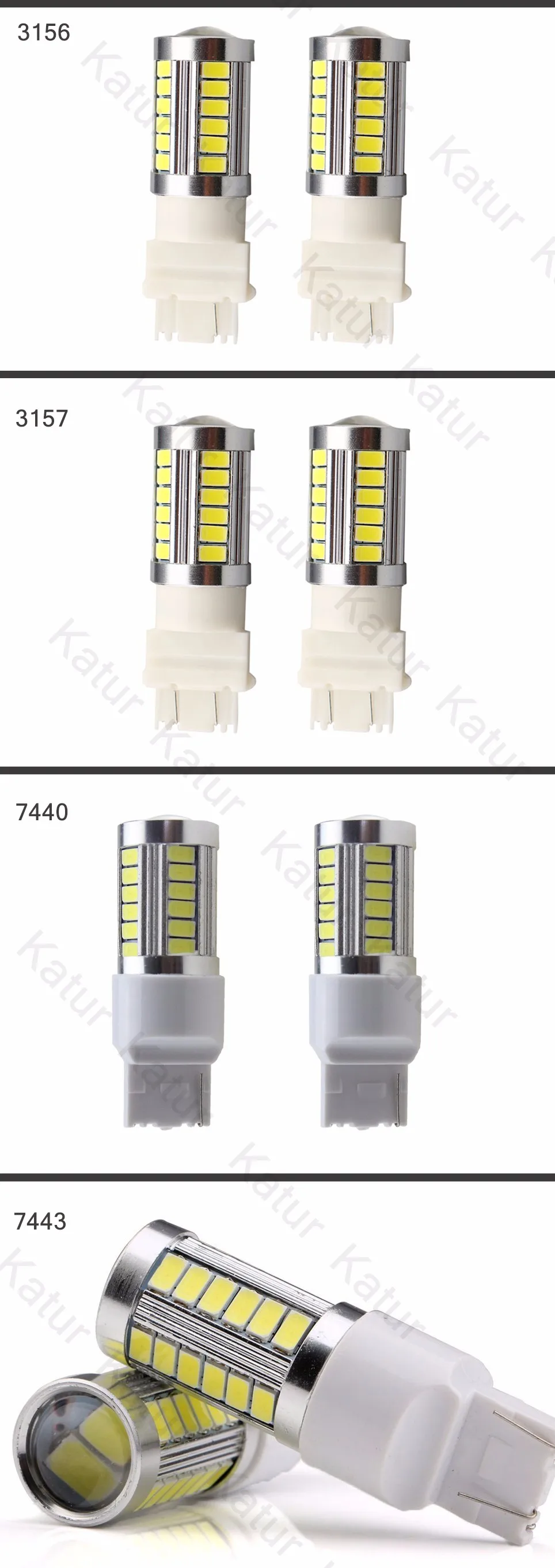 2 шт. 1156 BA15S P21W 33SMD светодиодный Автомобильные фары 1157/BAY15D P21/5 Вт T20 7443 7440 T25 3157 3156 P27 светодиодный лампы противотуманных фар