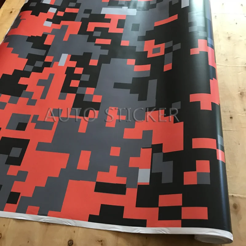 orange black digital camo wraps 3