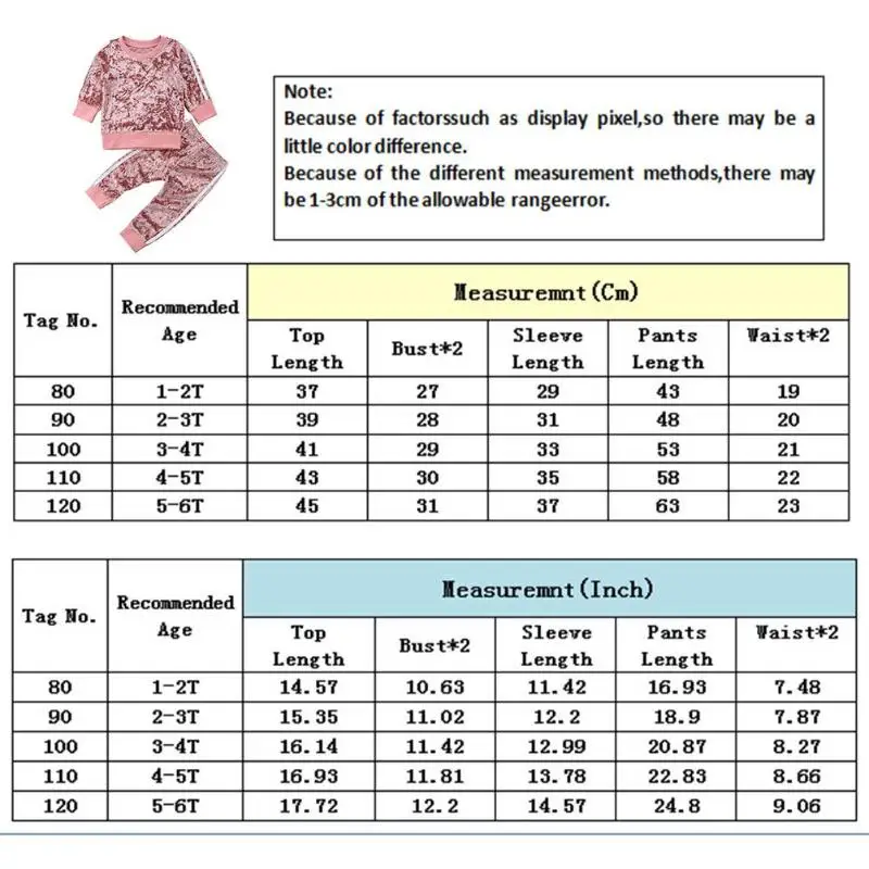 Комплект из 2 шт./компл., милые комплекты детской одежды для девочек, Вельветовая футболка с круглым вырезом и штаны, спортивный костюм