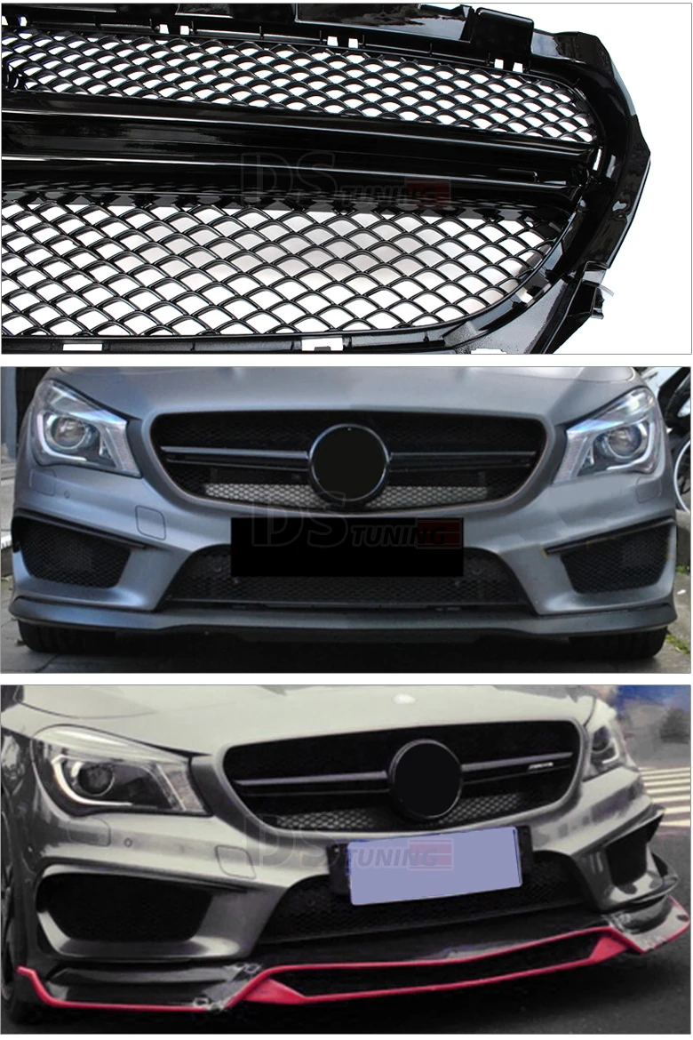 W117 решетка радиатора для Mercedes CLA Kindey Grill ABS материал серебро/черный цвет CLA180 CLA250