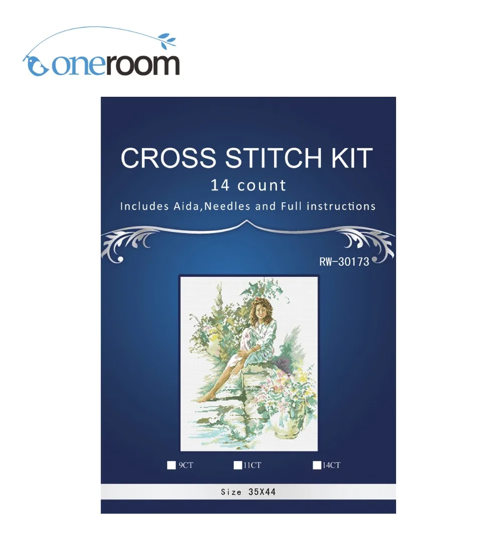 

4CT Top Quality beautiful lovely counted cross stitch kit flower girl, flower lady, flower woman Lanarte 33869