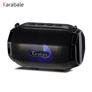 

Karabale Portable MINI Bluetooth Speaker Super Bass Wireless Desktop Mini Speaker Loudspeaker Handfree with FM Radio LED light