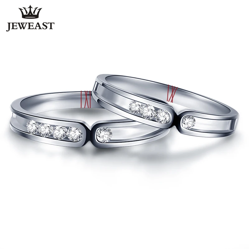 

White 18K Gold Diamond Ring Lovers Rings Wedding Ring Nature Diamond Genuine Jewelry Exquisite Jewelry Support Customization