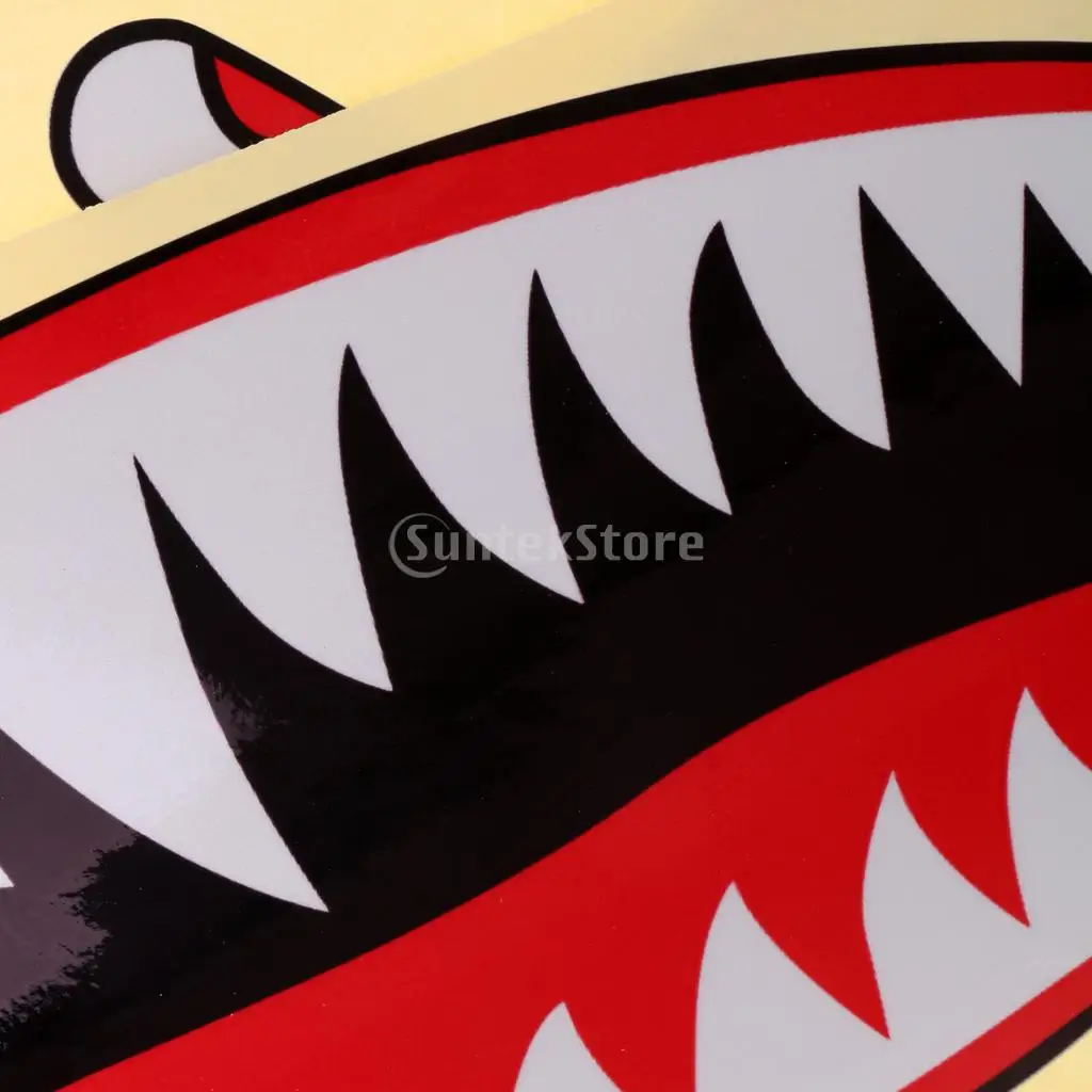 2Pcs 42x18cm Waterproof Shark Mouth Teeth Decals Sticker Fishing Boat Canoe Car Truck Kayak Graphics Accessories