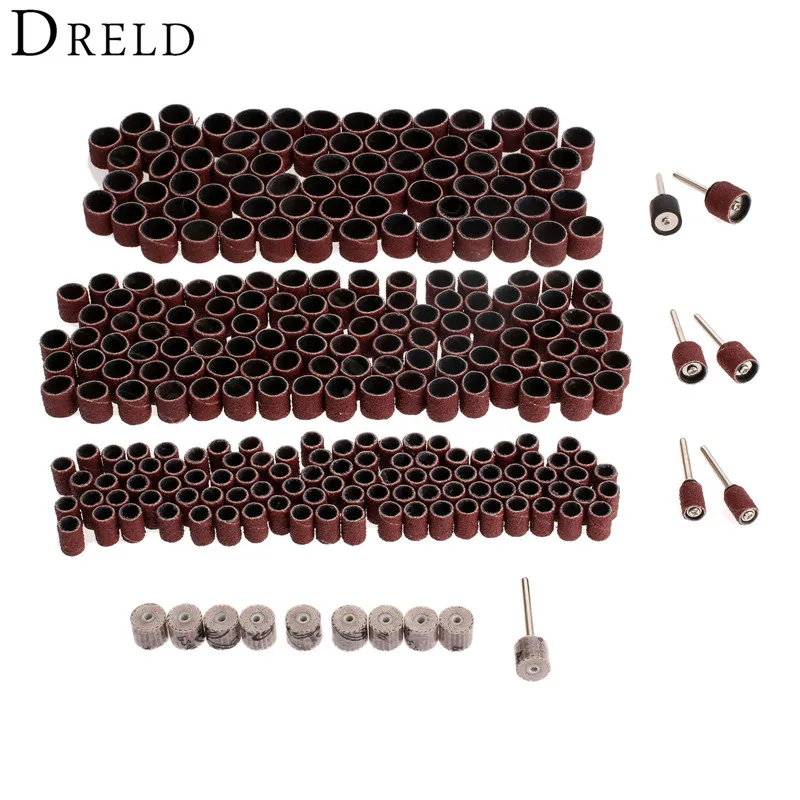 317Pcs Set Grit 240 10x10x3mm Sanding Flap Wheel Dremel Accessories Rotary Tools Abrasive Sanding Paper Grinding