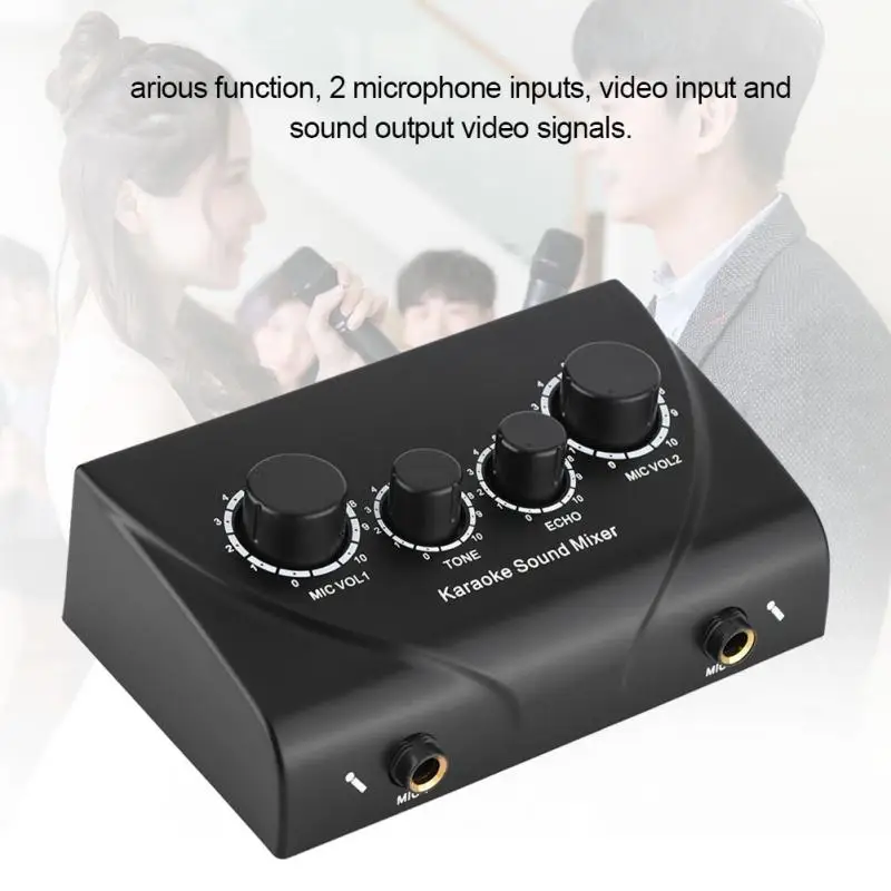 

Karaoke Sound Mixer Professional Audio System Portable Mini Digital Audio Sound Karaoke Machine Echo Mixer System