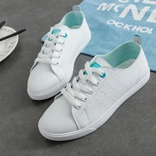WAWFROK Women Casual Shoes Summer 2018 Spring Women Flats Shoes Fashion Breathable Vulcanization Lace-Up Women Sneakers