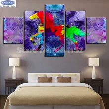 Фото на заказ 5D DIY Алмазная вышивка крестиком цветная абстрактная лошадь Алмазная вышивка мозаика мульти-картина комбинация 5 шт