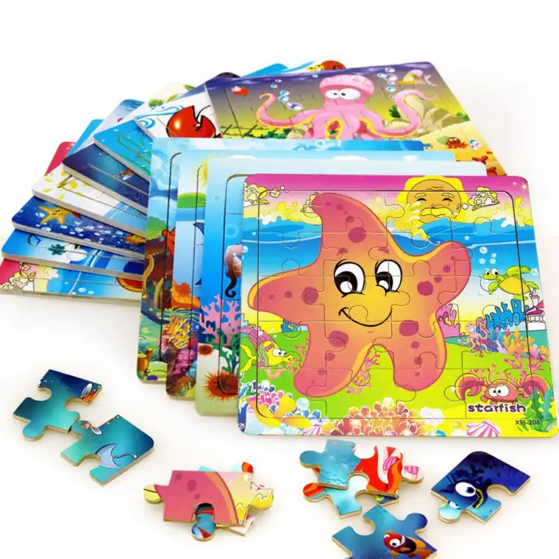 1 Pcs High Quality Children Puzzle Baby Educational Toys With 20 Pieces Wood Marine Life Puzzle Kids Toys Q1 Puzzles Aliexpress