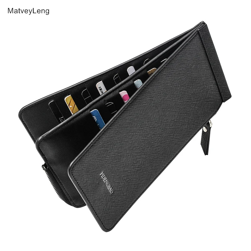 

High Quality PU Men and Women Models Multi-function Card Wallet / Credit Card Bag / Bank Card Bag / Check Bag / Can Be Put Phone