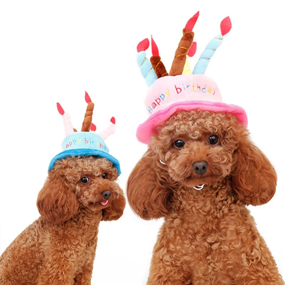 1 Pc Joyeux Anniversaire Chien Chapeau Pet Chiot Cat Chapeaux Halloween Cosplay Pet Chapeau Polaire Pet Produits Pour Les Petits Chiens Aliexpress