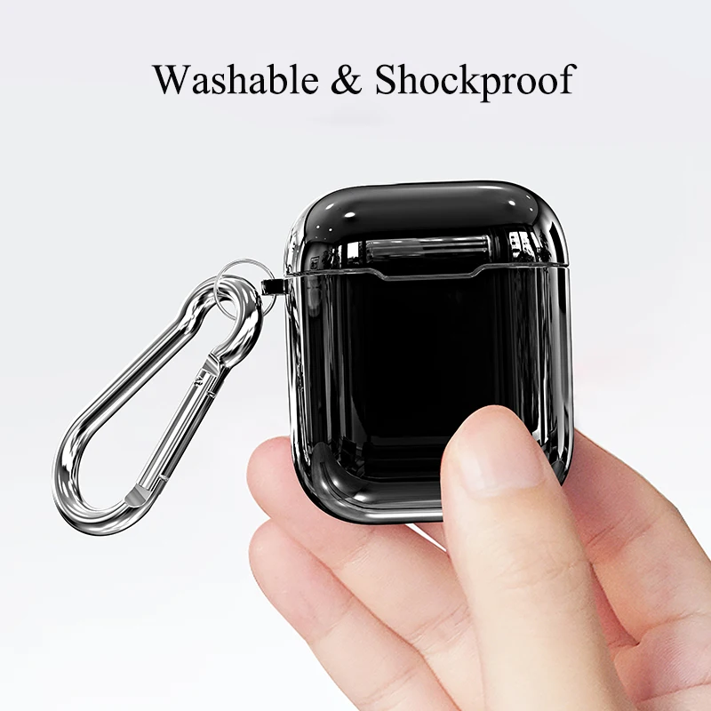 

Plating Earphone Cover for Airpods Case Silicone Soft Rubber Full Protective Case for Airpods Cover Soft Case Fashion Case
