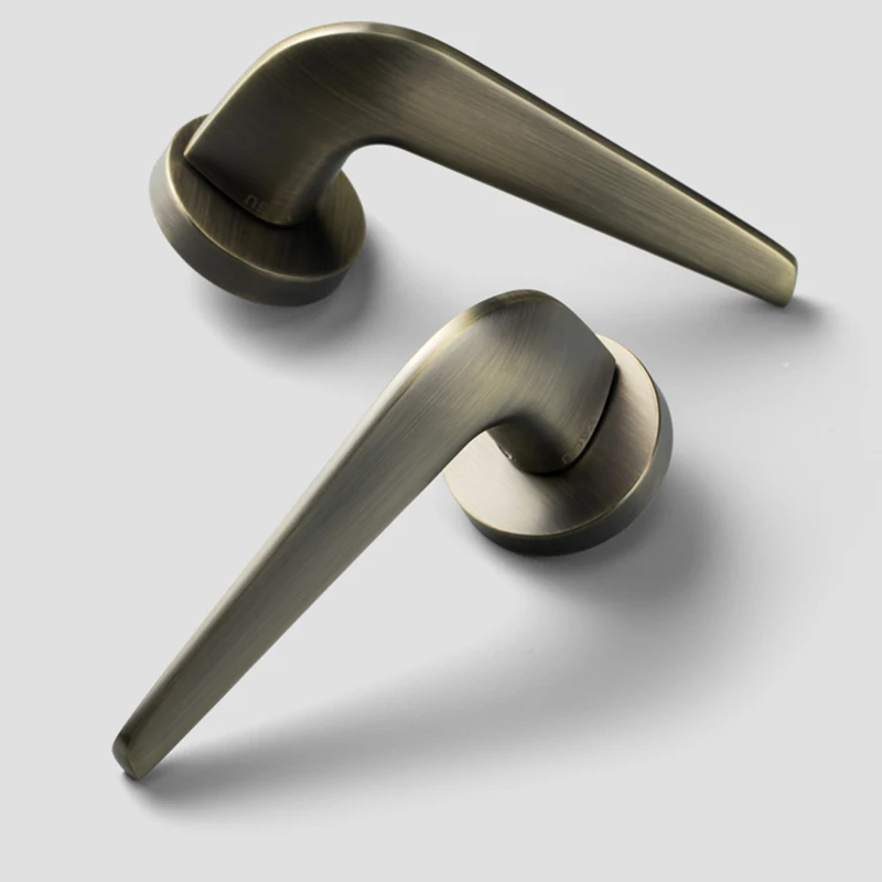  1 set Modern Style/ Mute Bedroom Door Lock Zinc alloy Interior Door Handle Washroom Kitchen Toilet  - 33022005470