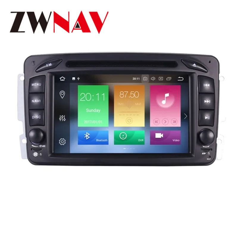 Excellent ZWNAV Android 8.0 Car GPS Navigation 2 Din DVD Player For Mercedes Benz C-W203 A-W168 Vito 2004-2006 Multimedia Radio 7 Inch 2