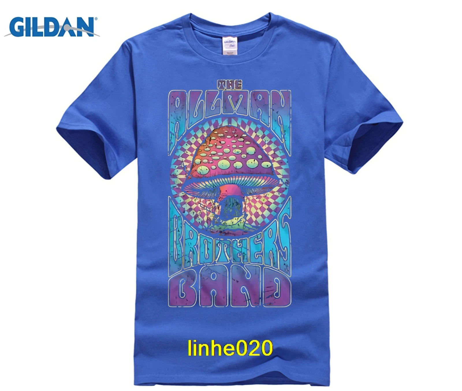Возьмите ALLMAN Братья Группа Фиолетовый Shroom для мужчин футболка|Футболки| |