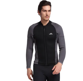 

3MM Neoprene Long Sleeved Jumpsuit For Men Wetsuit Scuba Dive Jacket Wet Suit Top Winter Swim Warm Surf traje de neopreno