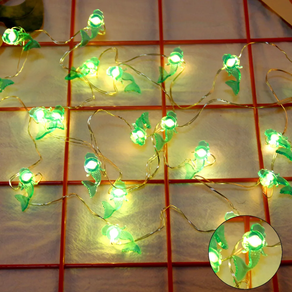 Staraise Little Mermaid Party Supplies 2M 20 Light Copper Light Decor Theme Mermaid Decor Mermaid Banner Balloon For Kids Favor