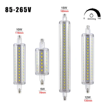 

Dimmable R7S LED Bulb Spot light SMD 2835 5W 10W 12W 15W 78mm 118mm 135mm 189mm AC85-265V Energy Saving Lights Home Floodlight
