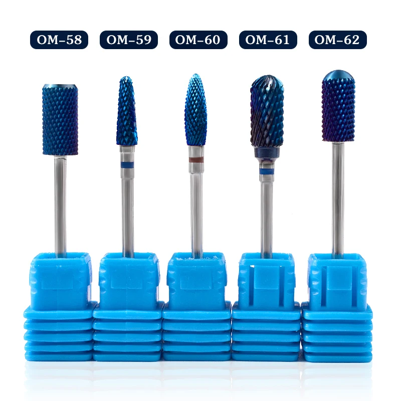 5 Style Colored Stainless Steel font b Nail b font Art Sanding Drill Bit Bullet Electric