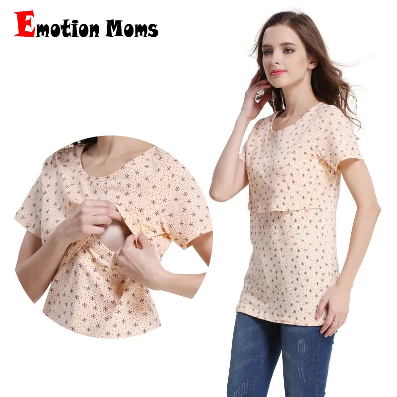 감정 엄마 여름 임산부 복부 임신 한 여성용 수유 의류 반소매 간호 용품 티셔츠 출산상의 용품